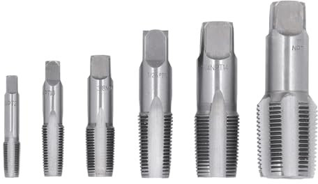 Ensemble de Robinets de Tuyau NPT 1 Po 3 ou 4 Po, 1 ou 2 Po, 3 ou 8 Po, 1 ou 4 Po, 1 ou 8 Po, en Acier au Carbone, Robinet de Plomberie, Filetages Précis, 6 Tailles dans un étui
