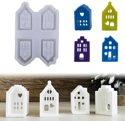 3D-Silikonform für Haus mit Fenster - Gießformen für Kerzen, Seife, Gips und Handwerk
