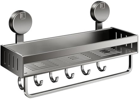 XUNFAKE Estanteria Ducha Sin Taladros, Estante de baño de Pared, Estante de baño Rectangular, estante de almacenamiento con ventosa, Accesorios Baño, para Baño y Cocina