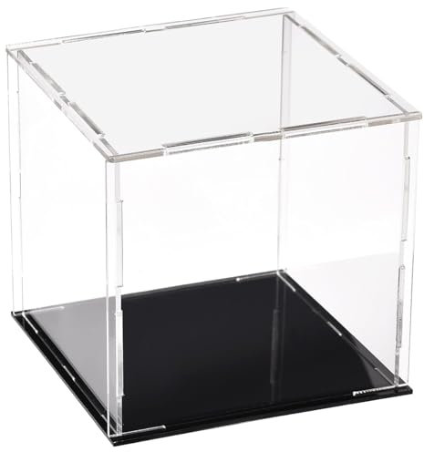 PXAMORTEL Acryl klar Display Case Box, Acryl-Vitrine 30/40/50/60 cm, transparente quadratische Aufbewahrungsbox(30x30x30cm/11.8x11.8x11.8in)