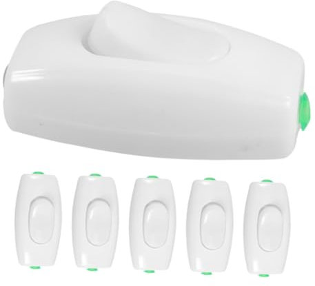 Veemoon 6pièces à Bouton Poussoir Pour Lampe De Chevet Design Compact Et Pratique Pour Appareils Électriques Petite Stable Et Sûr
