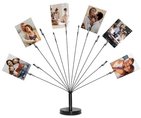 Maptipjoy Photo Tree Holder with Metal Base,12 Clips Flexible & Durable Branches Money Trees Gift Card Holder with Clips,Picture Trees to Hold Photos for Christmas Wedding Greeting Birthday Party Gift