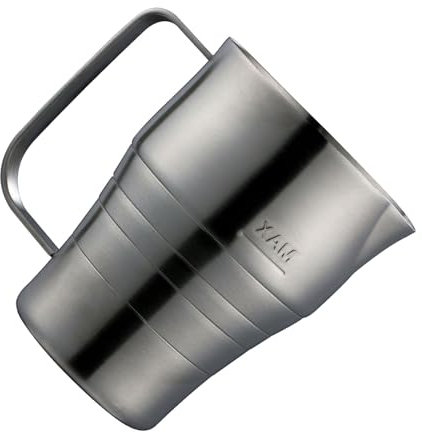 Tasse à mousser à café en acier inoxydable 304 avec marquage de mesure - Pichet à mousseur à lait de grande capacité pour restaurants - Tasse à mousser le lait avec mesures
