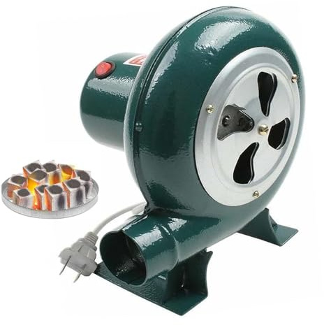 Manual Barbecue Fan Variable Speed Electric Blower - 220V Low Noise Coal Forge Blower, Hand Crank Forge Blower, for Grill(40W)
