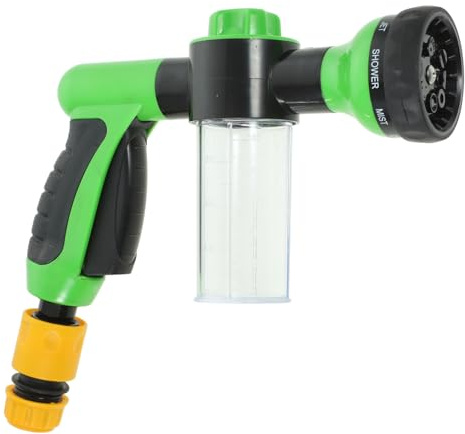 Yardenfun Multifunctional Water Hose Nozzle with Adjustable Flow for Pet Bathing and Garden Use Portable Plastic Sprayer Attachment with Connectors for Dogs Car Washing and Lawn Care