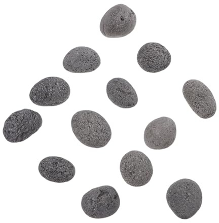 Kisangel 1 Sacchetto Rocce Laviche per Braciere Pietra Vulcanica Naturale Decorativa per Caminetti Gas Esterni e Interni Riutilizzabili e Compatibili Barbecue in Pietra e Riscaldatori