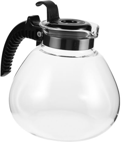 ROMISBABA Heat Resistant Glass Coffee Pot with Drip Filter for Stovetop Brewing Transparent Insulated Percolator for Coffee and Tea Easy-Clean Design Stylish Kitchen Decor