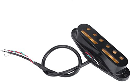 POENVFPO Ensemble de Micros à Bobine Unique pour Guitare ST, Style SSS 3 Pièces avec Espacement du Manche de 48 Mm et du Pont de 52 Mm, Aimants en Métal et en Céramique, Coque en Acrylique, Micros