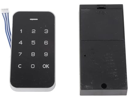 Walmeck Intelligentes Schrankschloss, Metall-Touch-Tastaturschloss, Verwaltung mit Passwort, Schlüsselloser -Karteneintrag, Einfache Installation für Schränke, Schubladen, Schränke,