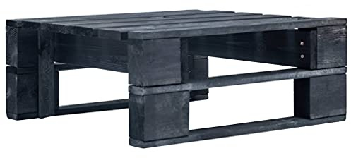 Frdhee Outdoor Hocker, Gartenhocker, Garten Terrassenhocker, Campinghocker, Terrassenhocker, Sitzhocker, Outdoor-Ottomane Paletten Holz Schwarz Für Camping, Balkon, Wohnzimmer, Stabil