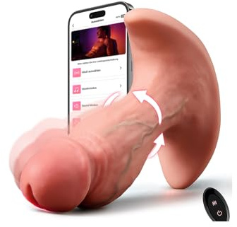 Analvibratoren zur Prostata Stimulation Männer 5 Rotationen 10 Vibrationen | Realistischer Anal Plug Dildo mit App & Fernbedienung, Sex Spielzeug für die Männer & Paare, Buttplug Vibrator