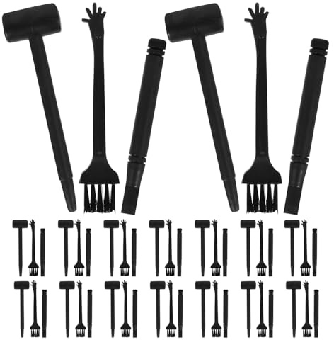 Toyvian 20 Sets Archäologie Fördert Fähigkeiten aus Kunststoff Satz mit Hammer Meißel und Pinsel und Wiederholtes Ausgraben für Wissenschaftliches Lernen