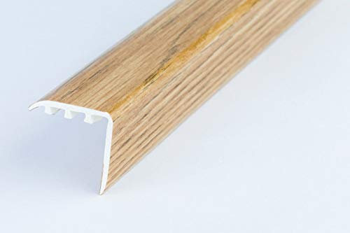 uPVC Plastic Stair Nosing Wood Effect Edge Protection – 0.9 Metre (2.95ft) KP-3030 – TMW Profiles (Oak)