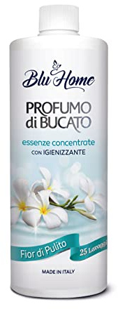 Blu Home Profumo per BUCATO, Essenza Profuma Bucato, Essenza Bucato a Lunga Durata, Super Concentrato per Lavatrice (250 ml (Confezione da 1), Fior di pulito)