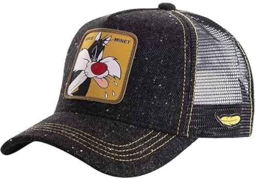 Tracker Kappe Herren Looney Tunes, Cap Herren, Sylvester, Natürlich, Schwarz, Einheitsgröße