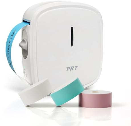 PRT Etiquetadora Bluetooth Impresora de etiquetas USB recargable Dispositivo de etiquetado Autoadhesivo, la fecha, para iOS y Android