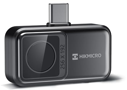 HIKMICRO Mini2 Thermal Imaging Camera for Android, 256 x 192 IR Resolution, 25Hz Refresh Rate, 50° Wide Angle, Infrared Thermal Imager 49,152 Pixels, -20°C to 350°C, USB-C，not for iphone