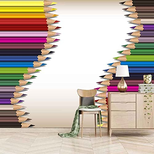 Foto Wohndekoration Buntstift-Ideen Schlafzimmer Tapete Wandkunst Wandbild 3D Tapetenpaste Wohnzimmer Die Wand Für Schlafzimmer Kinderzimmer Wandbild Abnehmbare Wandpost 400 (Breite) x 280 (Höhe) cm