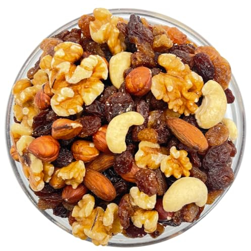 GoodFoodDelivered Raw Nuts & Raisin Mix 1kg – Premium Quality – Includes Raisins, Sultanas, Cashew, Almonds, Walnuts & Hazelnuts – Perfect for Healthy Snacking, Baking, Vegetarian & Vegan