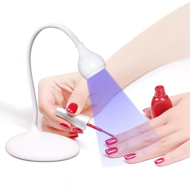 Svanhals UV-lampa för Gel X Nails, LED-härdningslampa med 360 Graders Roterbar Svanhals Flexibel 3 Nivåer Ljusstyrka UV LED-nagellampa