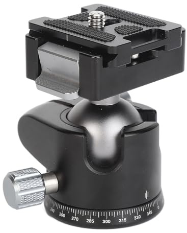 32mm Tripod Ball Head, 360° Panoromic Shooting Tripod Ball Head, with Quick Release Plate, Load Bearing 17.6lb, for Monopod, Slider, Camera, Binoculars