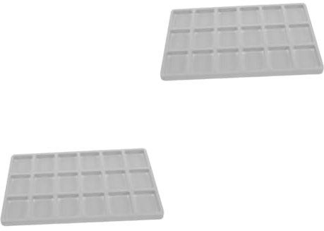 Operitacx 2pcs Jewelry Display Tray Stand Lid for Rings Earrings Necklaces Earring Storage Organizer Trinket Tray