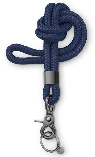 Dinalu [TEST SEHR GUT, NOTE 1.1] Schlüsselanhänger mit Schlüsselband für Schlüsselringe mit Karabiner als Kartenhalter, Bundeswehr Ausweishülle mit Band, Auto Schlüssel Organizer für Schlüsselbund