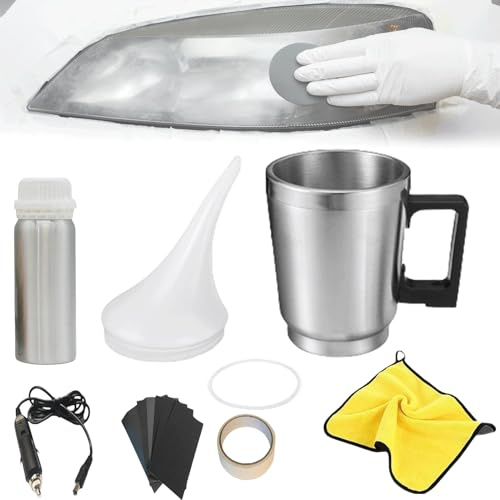 Vapor Headlight Restoration Kit,Vapor Headlight Restoration,Headlight Restoration Kit,Car Headlight Restoration Kit for Repair Headlight Yellowing,Oxidation,Scrashes (1set 100ml)