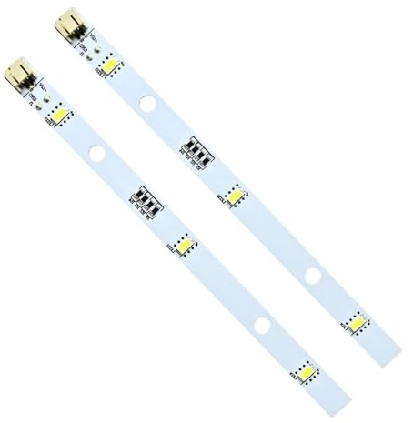 Qkhcable 2 Stück LED-Kühlschrank-Lichtleiste für Rongshengg/HISENSE, Kühlschrank-Lichtleiste E349766 MDDZ-162A 1629348 DC12V 2W, Beleuchtung für Kenwood Kühlschrank KSBNDIX18 KIFF7020 KIFF7017