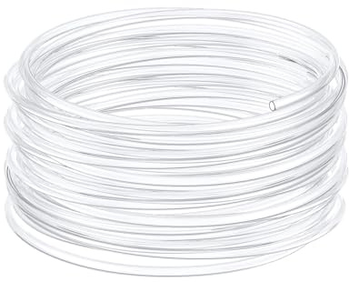 Pawfly Akvarium luftslang 25 m standard 4–6 mm slang för akvariumluftpump – flexibel böjbeständig PVC-slang för akvarier, trädgårdar, terrarier och dammar