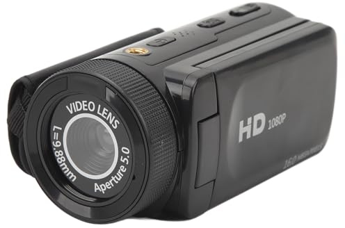 KIMISS HD 1080P 16MP Vlogging-Kamera-Recorder mit 16-fachem Zoom, Drehbarem Bildschirm und Weitwinkelobjektiv – Tragbarer Digitaler Video-Camcorder für O-Videoaufzeichnung