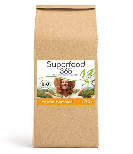 Superfood 365 Bio Neue Rezeptur - mit 21 Bio-Superfood (500g Im Beutel)