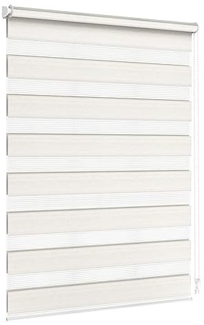 Jalousiescout Doppelrollo Klemmfix ohne Bohren & mit Bohren, 82,5X110cm Beige-Marmoriert Rollo Fensterrollo lichtdurchlässig, Sonnenschutzrollo Zebrarollo für Fenster & Türen