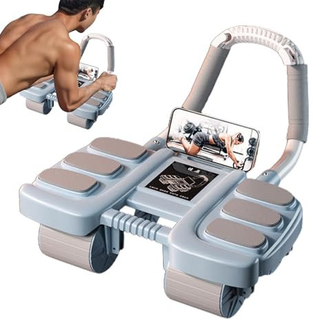 Automatisches Rebound Ab Abdominal Übung Roller Wheel, Bauchroller,Bauchmuskel Trainingsrad Mit Ellenbogenstütze Vier Räders Ab Roller Wheel Core Training Equipment Für Fitness Krafttraining