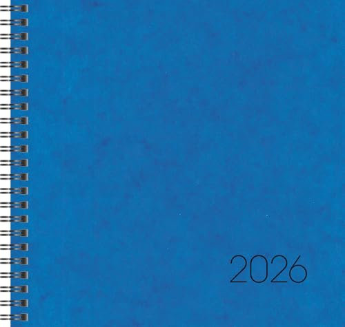 BRUNNEN Buchkalender Mod. 766 2026 | 210×205 mm, Karton, blau