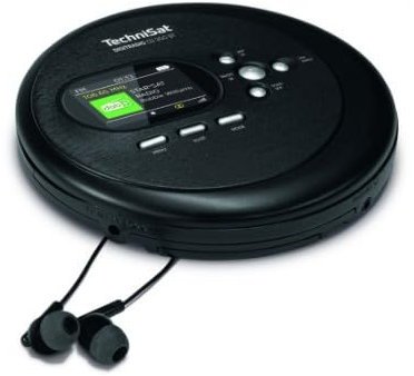TechniSat DIGITRADIO CD 2GO BT - portabler CD-Player mit 2 Akku (Discman, mit MP3 Resume-Funktion, Bluetooth, ASP, Kopfhörer mit integrierter Antenne, DAB+/UKW Empfang, Equalizer, Favoritenspeicher)