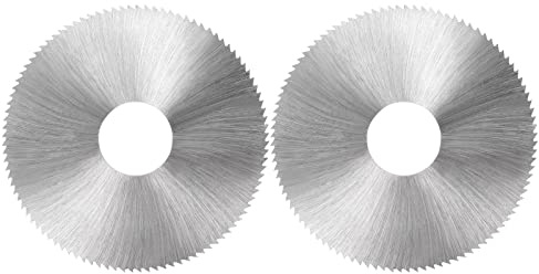 QUARKZMAN Set Lama Seghetto HSS, 80mm 108 Denti Disco Taglio Circolare 0.5mm e 1mm Spessore con Albero 22mm 2pz