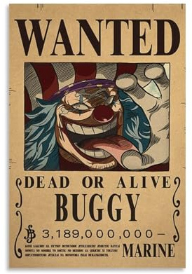 YUYUMEGDE Buggy Wanted Poster Dekorative Malerei Leinwand Wandkunst Wohnzimmer Poster Schlafzimmer Malerei,Wandkunst Bilddruck Moderne Familienzimmer Dekor 12x18inch(30x45cm)