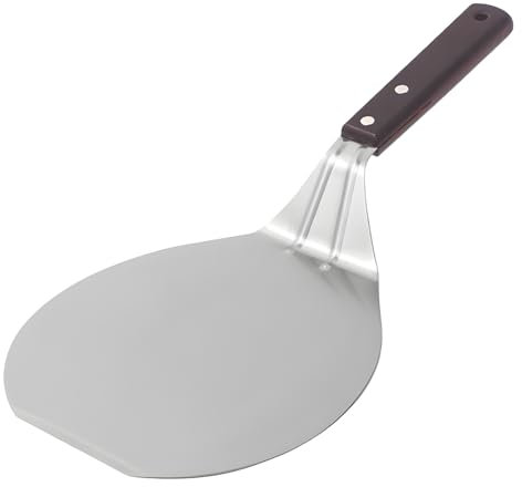 Pizza Che La Buccia Con Manico In Legno - Buccia Da Porzione Per Pizza, Spato In Acciaio Inossidabile Leggero Per Forno, Pietra Forno E Griglia | Tornante In Metallo Scorcia Per