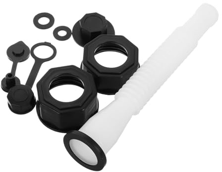 Mikinona Kit Sostituzione Beccuccio Tanica Benzina con Dado Esagonale e Tubo Flessibile Tappi Sfiato Compatibili per Contenitori Carburante Materiale Resistente Facile Montaggio e