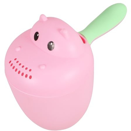 Nilpferd Badeschale für Babys, Shampoo Becher, Pp, Rosa | Abspülen Beim Baden, Kindgerechte Form, mit Wasser Gießen, für Eltern und Babys