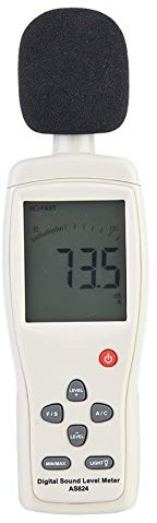 ARTOCT Fonometro Digitale, AS824 Tester di Misurazione del Rumore per Analizzatore di Frequenza AC DC Analizzatore FFT Registratore Grafico