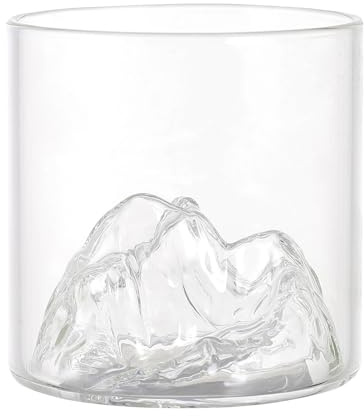 IMIKEYA Lot de 2 Verres Whisky Japonerie Style Montagne 180Ml en Matériau Préservant les Arômes pour Mariage et Salon de Thé