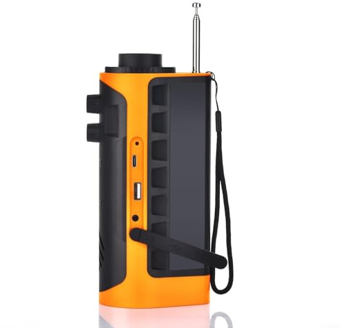 Radio meteorologica AM/FM/WB a energia solare con manovella e torcia, radio portatile a manovella per avventure all'aperto, campeggio, escursionismo ed emergenze di sopravvivenza