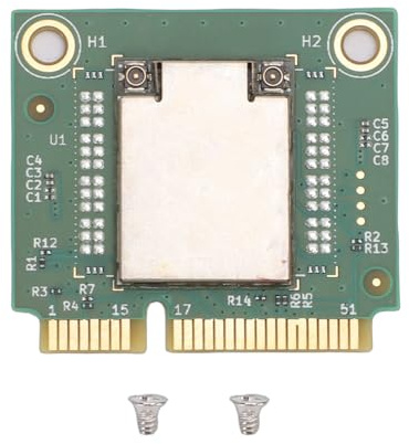 Garsent Tarjeta de Red Mini PCI E Wi Fi 7, Tarjeta Inalámbrica 2,4 GHz 5 GHz 6 5400 Mbps BT5.3 Compatible con OFDMA MU MIMO, Adaptador Mini PCIe Wi Fi 7 para PC Portátiles