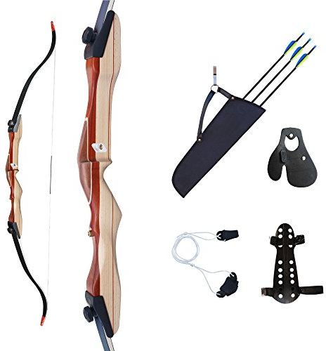 Bogenset Einsteigerset Recurvebogen Ragim Wildcat Black 70 mit Zubehör und Carbonpfeilen 30 lbs