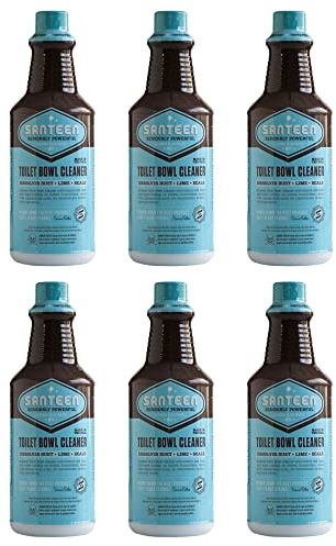 Santeen Professional Toilet Bowl Cleaner – 6 Pack (32oz Bottles) – Heavy Duty Rust, Lime & Scale Remover – Restores Porcelain Finish – Industrial Strength Stain Dissolver