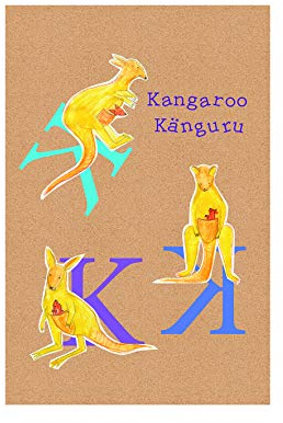 Komar Wandbild | ABC Animal K | Poster, Kinderzimmer, Buchstaben, Bild, Wohnzimmer, Schlafzimmer, Dekoration, Kunstdruck | ohne Rahmen | P036K-30x40 | Größe: 30 x 40 cm (Breite x Höhe)