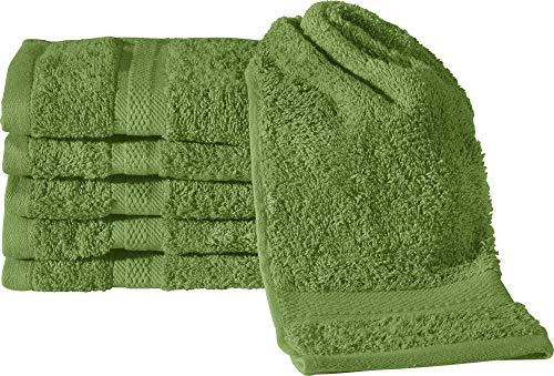 REDBEST Gästetuch 6er-Pack Chicago grün Größe 30x50 cm - saugstark, strapazierfähig, ideal für Reisen, Sport (weitere Farben)
