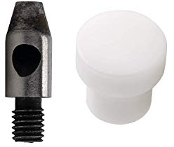 Trimming Shop - Fustella per fori multistrato, 6 mm, con base in plastica, per pressa a mano universale, per tessuti e artigianato in pelle, fissaggio e fissaggio vestiti